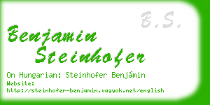 benjamin steinhofer business card